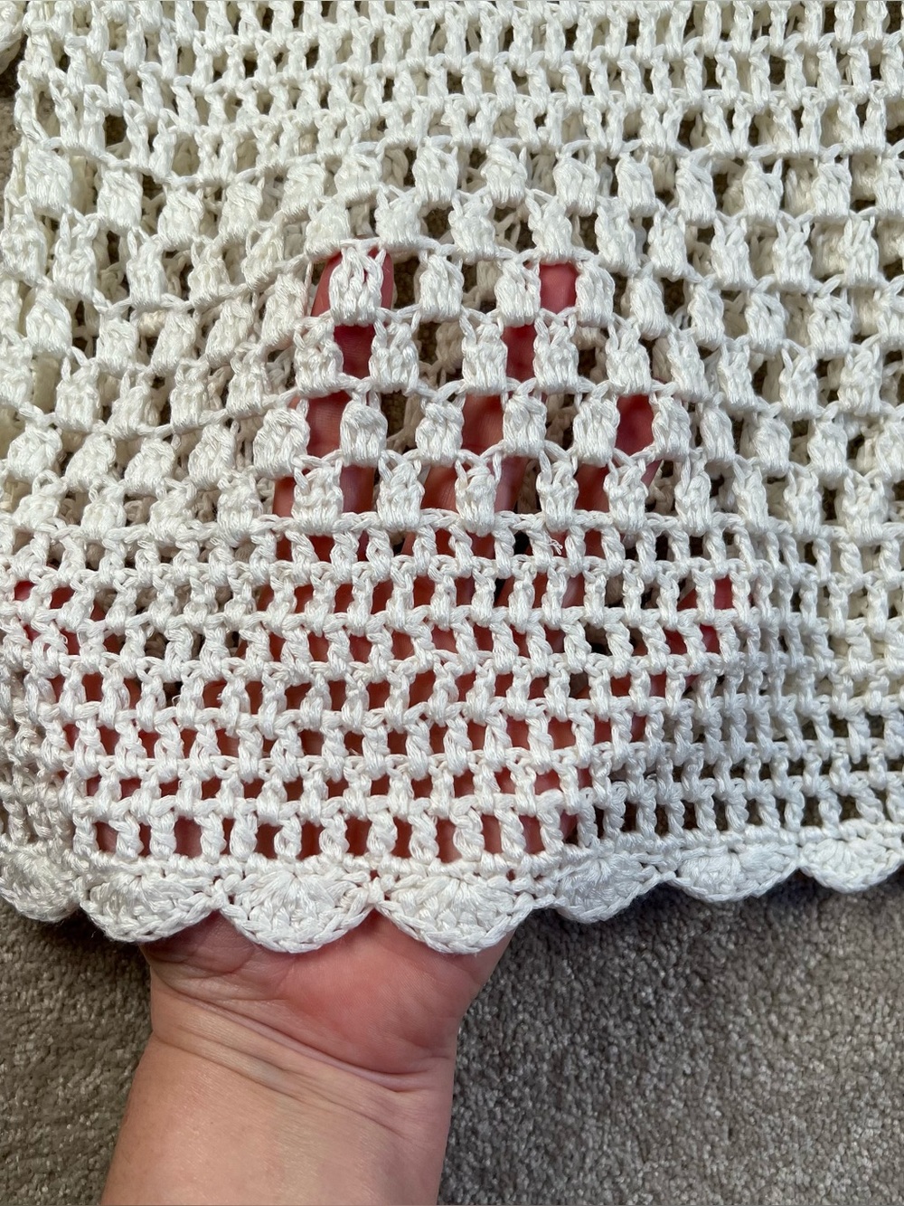 Show Me Your MUMU Cover Up Sweater Paula Pullover White Crochet Beach Vacation L - Picture 6 of 11